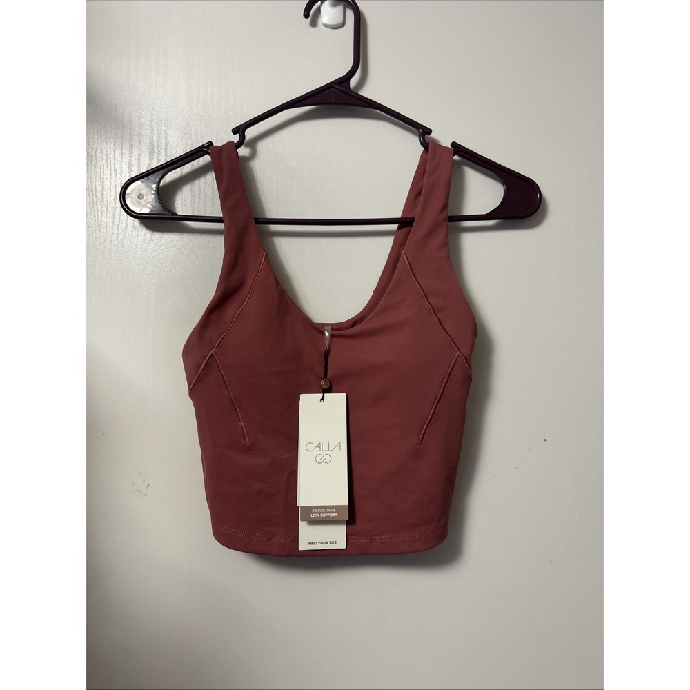 Calia Women's Inspire Scoop Neck Tank Red Nectar Size XXS